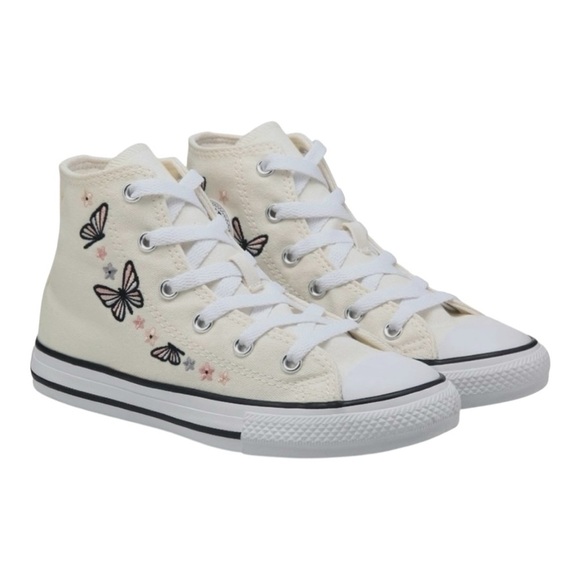 Converse Shoes - Converse Chuck Taylor Butterfly Embroidered High Top Canvas Sneakers Women’s 6